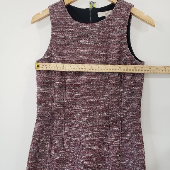 Loft Womens Tweed Sheath Dress Sleeveless Size 4 Fall Business Casual Chic - Picture 4 of 7